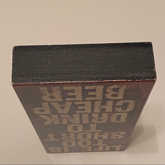 Wooden Decorative Sign Beer Themed - Picture 4 of 12